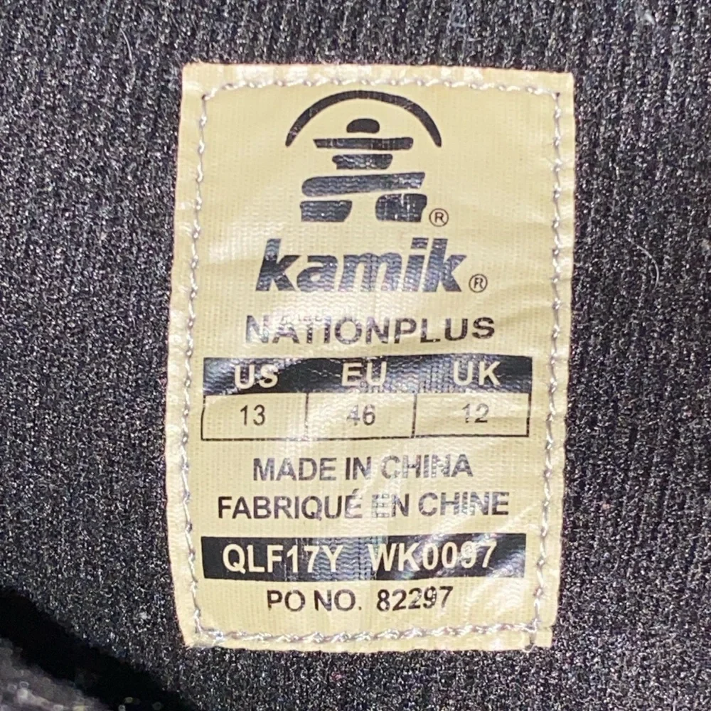KAMIC‎ NATION-PLUS WK0097 Men's SIZE 13 Brown and Black Snow BOOTS LACE UP GUC